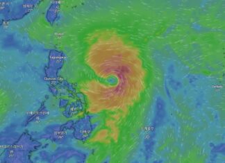 태풍 독수리 예상경로 보기…22일 밤부터 27일까지 태풍 독수리 위성영상