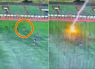 “충격, 고압선 훔치려다 온몸 90% 검게 타…” 축구경기중 번개 맞고 사망 인도네시아 축구선수