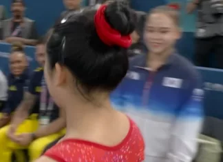 체조 결승 도중 여서정 인사 노룩패싱한 북한 라이벌 선수