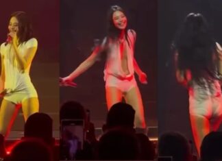 옷 확 열려 노출사고 날뻔…선정적이라고 말 나온 제니 의상