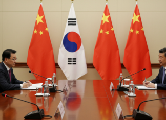 이재용 회장 시진핑 주최 회동 참석 한중 정상 회의 모습/ Ai제작