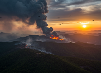 연예계, 산불 피해 지원에 따뜻한 손길 Ai로 제작한 산불 이미지