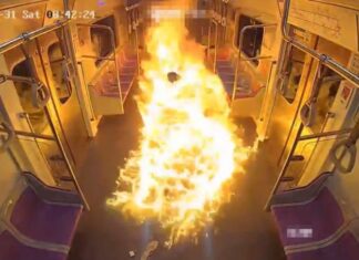 핸드폰도 못 줍고 넘어졌는데…5호선 방화 당시 CCTV 공개