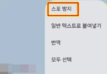 카카오톡 스포방지 모자이크 하는 방법