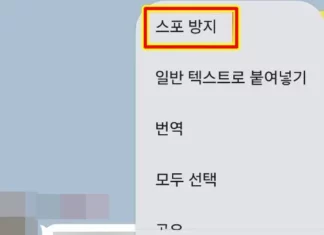 카카오톡 스포방지 모자이크 하는 방법