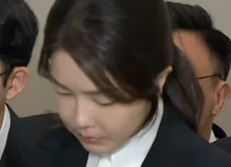 퉁퉁 부은 얼굴로 출석한 김건희의 포토라인 표정 김건희