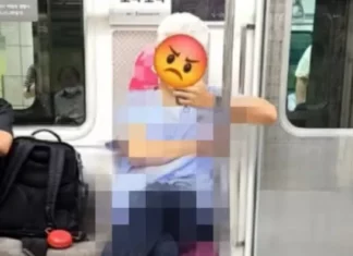 수술복 입고 임산부석 앉은 의사? 논란된 지하철 사진