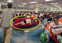 싱가포르 공항서 찍힌 한국인 모녀 나라 망신 민폐 사진