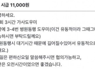 청소·간병·요리 다 해야 하는데 주급 3만원…논란의 구인 글