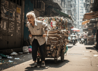 페지 운반용 손수레로 행인 친 80대 노인 벌금형 300만원